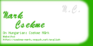 mark csekme business card
